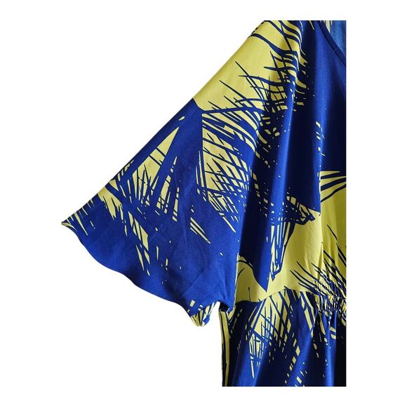 LANE BRYANT Women Plus 22 24 Dress Cover Up V-Neck Tropical Multicolor Quick Dry - Picture 4 of 8